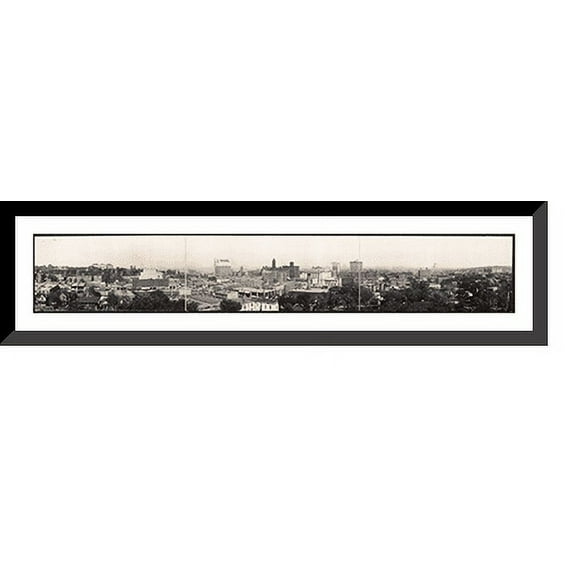 Historic Framed Print, NE Omaha Panorama 1914 PHOTO, 36-3/8" x 8-3/8"