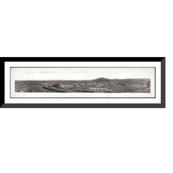 Historic Framed Print, NM Tucumcari 1913 PHOTO, 36-3/8" x 8-3/8"