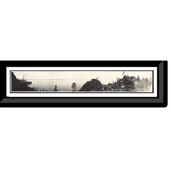 Historic Framed Print, NV Lake Tahoe A 1906 PHOTO, 36-3/8" x 8-3/8"