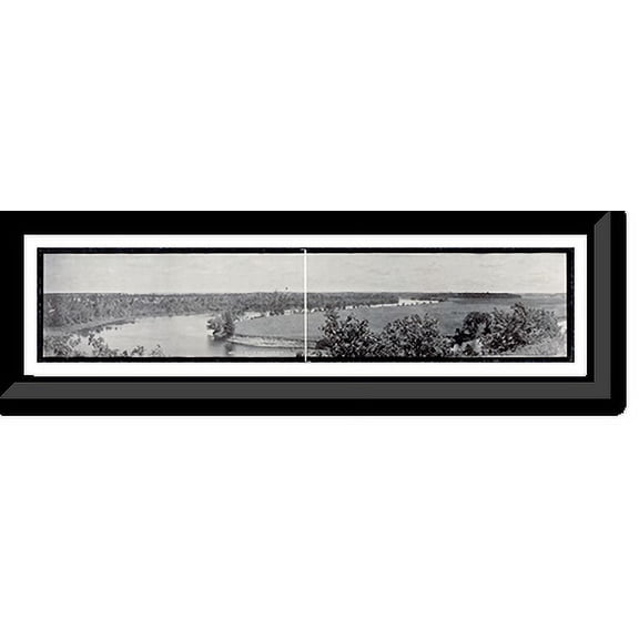 Historic Framed Print, NY 1910 Pine Camp Great Bend, 36-3/8" x 8-3/8"