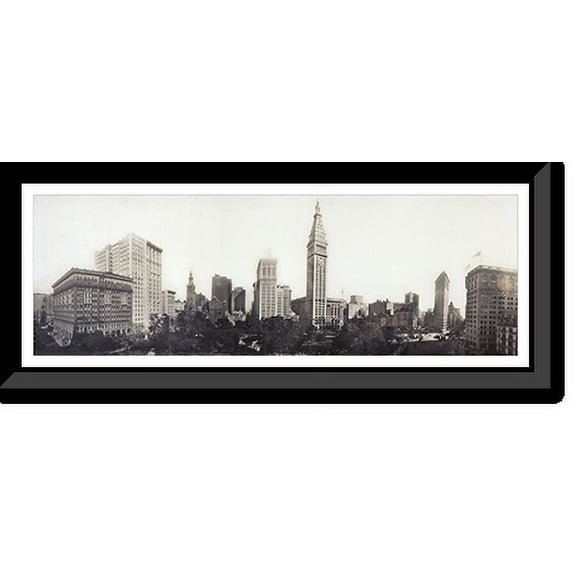 Historic Framed Print, NY 1913 Madison Square panorama, 36-3/8" x 8-3/8"