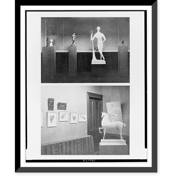 Historic Framed Print, Nadelman exhibition. 2 rooms, December, 1915, 17-7/8" x 21-7/8"