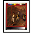 thumbnail image 1 of Historic Framed Print, [Napoleon I and officers standing in burning courtyard], 17-7/8" x 21-7/8", 1 of 9