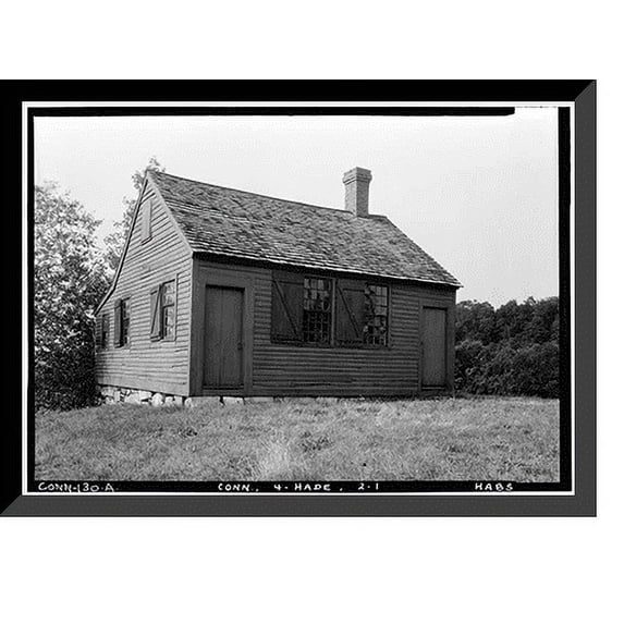 Historic Framed Print, Nathan Hale Schoolhouse, Nathan Hale Park (moved from Village Green), East Haddam, Middlesex County, CT, 17-7/8" x 21-7/8"