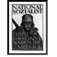 thumbnail image 1 of Historic Framed Print, National sozialist oder umsonst waren die opfer.H. Busch., 17-7/8" x 21-7/8", 1 of 9
