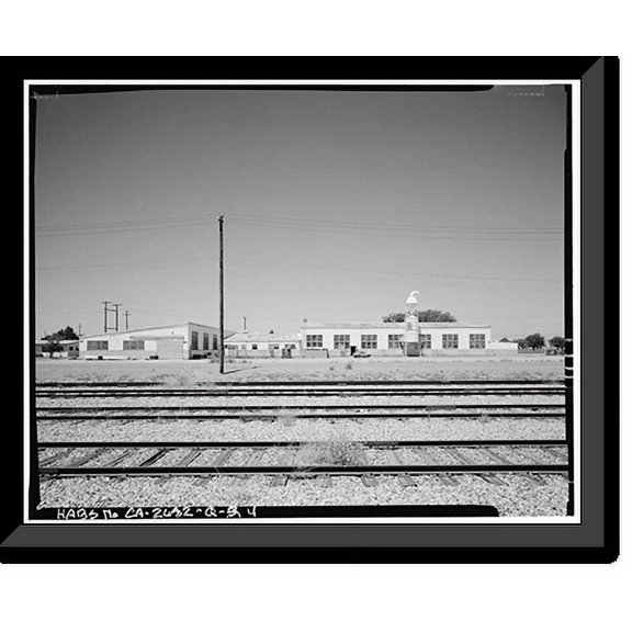Historic Framed Print, Naval Supply Annex Stockton, Public Works Shop, Davis Avenue east of Ellsberg Drive, Stockton, San Joaquin County, CA - 4, 17-7/8" x 21-7/8"