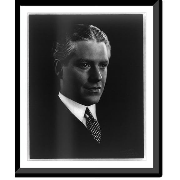 Historic Framed Print, [Nelson Eddy, bust portrait, facing right], 17-7/8" x 21-7/8"
