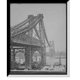 thumbnail image 1 of Historic Framed Print, [New East River bridge (Williamsburg Bridge) from Brooklyn, New York, N.Y.], 17-7/8" x 21-7/8", 1 of 9