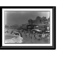thumbnail image 1 of Historic Framed Print, New Jersey - Atlantic City - Beach scene south from central pier, 17-7/8" x 21-7/8", 1 of 9