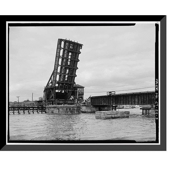 Historic Framed Print, New York, New Haven & Hartford Railroad, Niantic Bridge, Spanning Niantic River between East Lyme & Waterfo, East Lyme, New London County, CT - 3, 17-7/8" x 21-7/8"