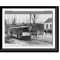 thumbnail image 1 of Historic Framed Print, New York. Peekskill, March 23, 1907. First car on Putnam & Westchester trolley road, 17-7/8" x 21-7/8", 1 of 9
