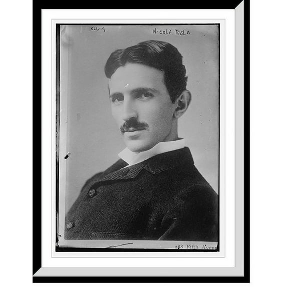Historic Framed Print, Nicola Tesla, 17-7/8" x 21-7/8"