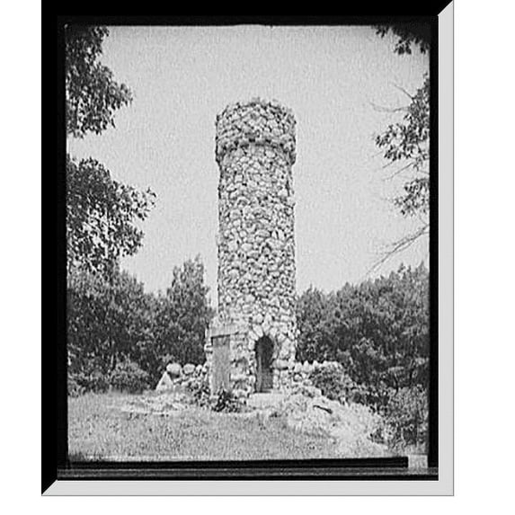 Historic Framed Print, Norumbega Tower, Charles River Reservation, Mass., 17-7/8" x 21-7/8"