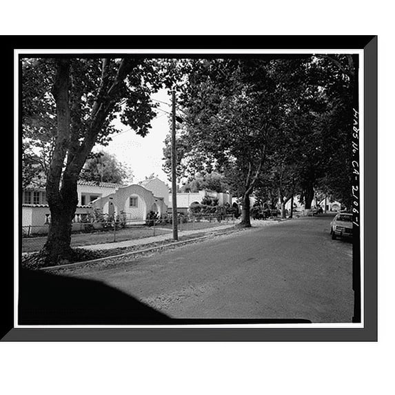 Historic Framed Print, O'Brien Court, 1076-1092 O'Brien Court, San Jose, Santa Clara County, CA, 17-7/8" x 21-7/8"