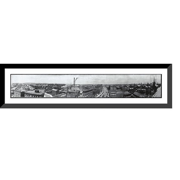 Historic Framed Print, OH 1911 Panoramic view of Akron PHOTO, 36-3/8" x 8-3/8"