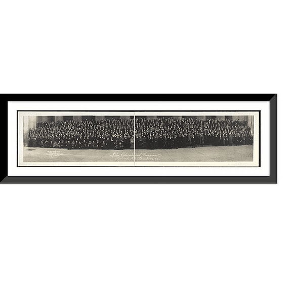 Historic Framed Print, OH 1913 Ohio Educational Congr Columbus PHOTO, 36-3/8" x 8-3/8"