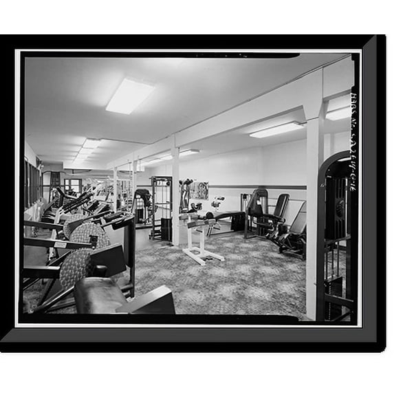 Historic Framed Print, Oakland Naval Supply Center, Gymnasium-Cafeteria-Theater, East K Street between Eleventh & Twelfth Streets, Oakland, Alameda County, CA - 16, 17-7/8" x 21-7/8"