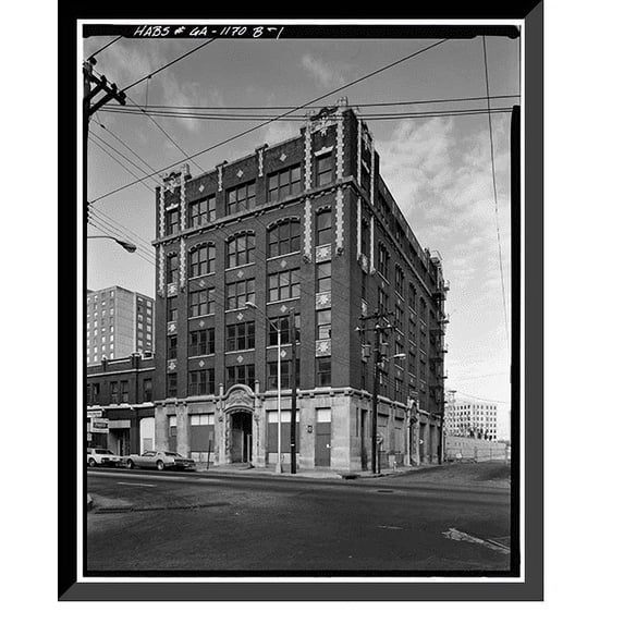 Historic Framed Print, Odd Fellows Building & Auditorium, 228-250 Auburn Avenue, Atlanta, Fulton County, GA, 17-7/8" x 21-7/8"