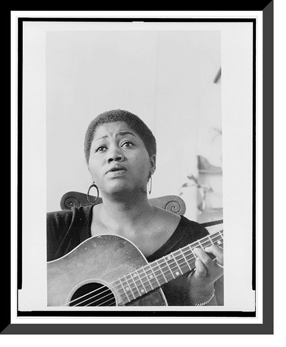 Historic Framed Print, [Odetta, head-and-shoulders portrait, seated ...