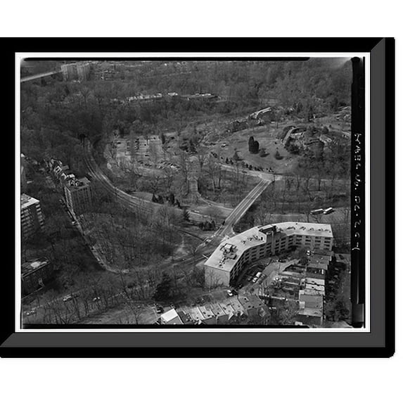 Historic Framed Print, Old Harvard Street Bridge, Spanning Rock Creek at National Zoological Park, Washington, District of Columbia, DC, 17-7/8" x 21-7/8"