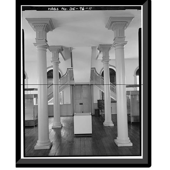 Historic Framed Print, Old Town Hall, 512 Market Street, Wilmington, New Castle County, DE - 12, 17-7/8" x 21-7/8"