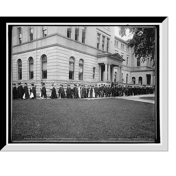 Historic Framed Print, Old and new graduates, commencement day, University of Michigan, 17-7/8" x 21-7/8"