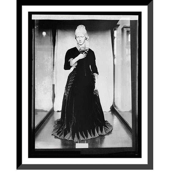 Historic Framed Print, Old gowns, museum, Mrs. Hayes, 17-7/8" x 21-7/8"
