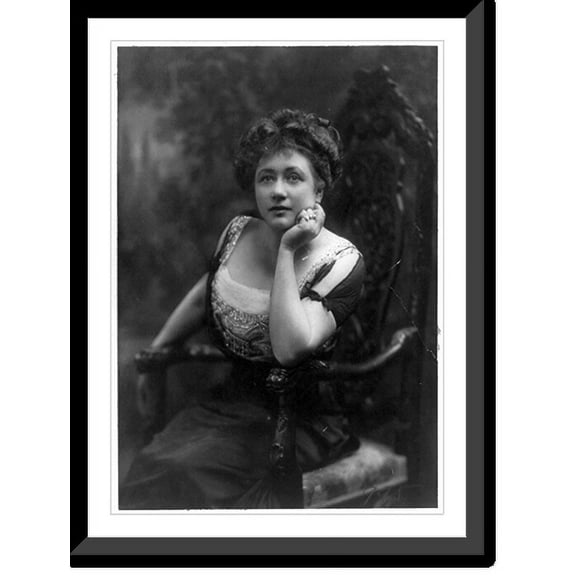 Historic Framed Print, [Olive Fremstad, three-quarter length portrait, facing front], 17-7/8" x 21-7/8"