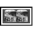 thumbnail image 1 of Historic Framed Print, On the busy levee of the Mississippi, St. Louis - N. to the great bridge (central arch 520 ft.), 17-7/8" x 21-7/8", 1 of 9