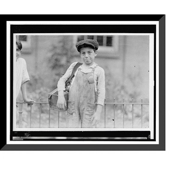 Historic Framed Print, One of the ten year old shiners in Hartford, Conn. - August 25th, 1924. Location: Hartford, Connecticut., 17-7/8" x 21-7/8"