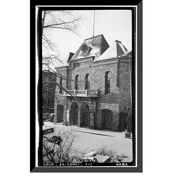 Historic Framed Print, Opera House, Central City, Gilpin County, CO, 17-7/8" x 21-7/8"
