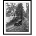 thumbnail image 1 of Historic Framed Print, [Oregon - automobile in road beside fishing stream], 17-7/8" x 21-7/8", 1 of 9