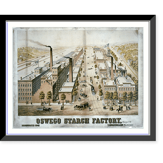 Historic Framed Print, Oswego starch factory, Oswego, N.Y. - 2, 17-7/8" x 21-7/8"
