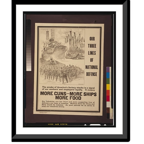 Historic Framed Print, Our three lines of national defense.R. Peckner., 17-7/8" x 21-7/8"