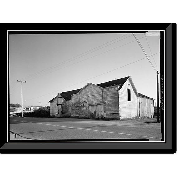 Historic Framed Print, Pablo Vasquez Stable, 200 North Main Street, Half Moon Bay, San Mateo County, CA, 17-7/8" x 21-7/8"