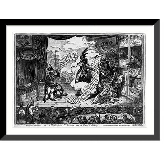 Historic Framed Print, Pacific -overtures,. or-a flight from St. Cloud's. over the water to Charley, 17-7/8" x 21-7/8"