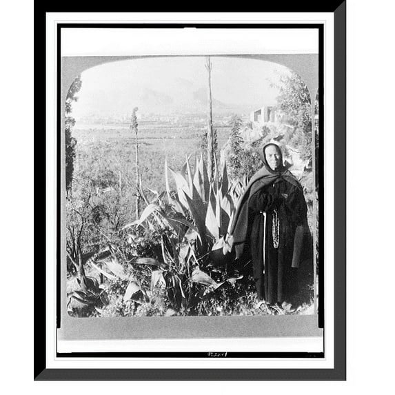 Historic Framed Print, Palermo the beautiful, N. from S. Maria di Gesu to Monte Pellegrino and the sea, Sicily, 17-7/8" x 21-7/8"