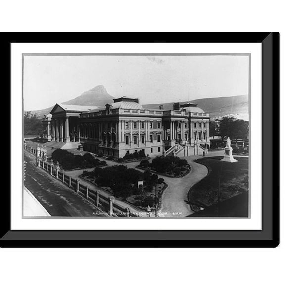 Historic Framed Print, Parliament House, Capetown, South Africa, 17-7/8" x 21-7/8"