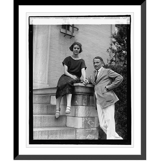 Historic Framed Print, Paula Dermont & Capt. Thenault, 9/12/22, 17-7/8" x 21-7/8"