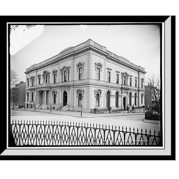 Historic Framed Print, Peabody Institute, Baltimore, 17-7/8" x 21-7/8"