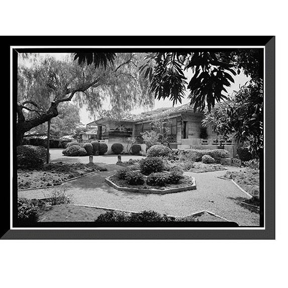 Historic Framed Print, Philip Spalding House, Makiki Heights Drive, Honolulu, Honolulu County, HI - 3, 17-7/8" x 21-7/8"