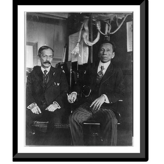 Historic Framed Print, Philippine delegation in Congress (No. 3). Benito Legarda and Pablo Ocampo, 17-7/8" x 21-7/8"