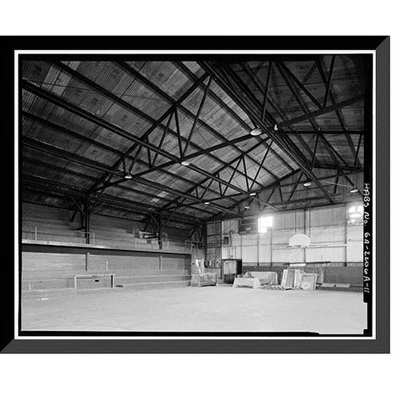 Historic Framed Print, Plains School, Gymnasium, Bond Street (opposite Paschal Street), Plains, Sumter County, GA - 11, 17-7/8" x 21-7/8"