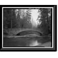thumbnail image 1 of Historic Framed Print, Pohono Bridge, Spanning Merced River on Yosemite Valley Road, Yosemite Village, Mariposa County, CA, 17-7/8" x 21-7/8", 1 of 9