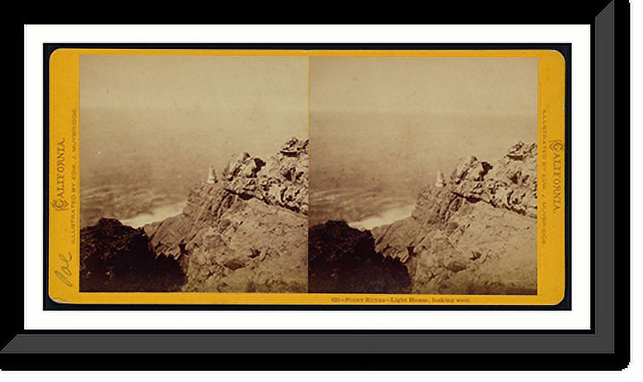 Historic Framed Print, Point Reyes-Light House looking west ...