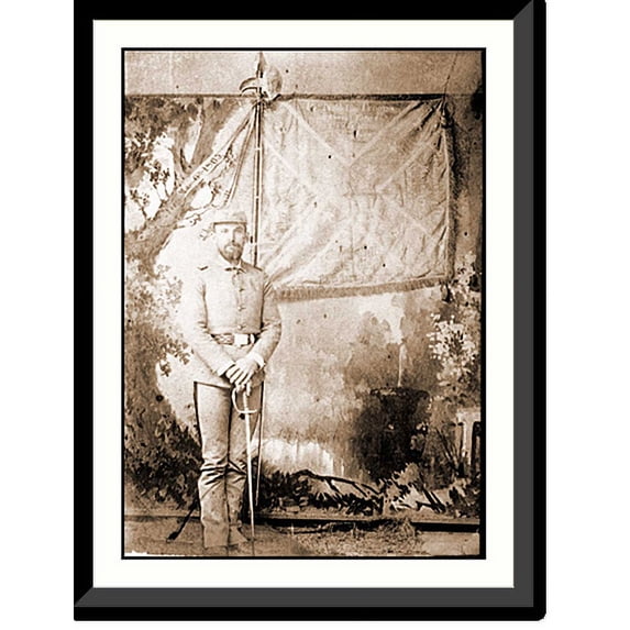 Historic Framed Print, Portrait of Emanuel Rudasill Company M 16th North Carolina Regiment C.S.A., 17-7/8" x 21-7/8"