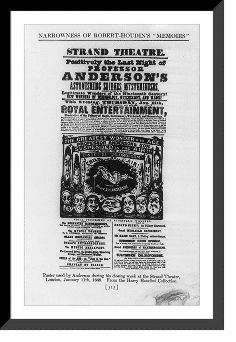 Historic Framed Print Poster Advertising John Henry Anderson s Magic Historic framed print poster advertising john henry anderson s magic