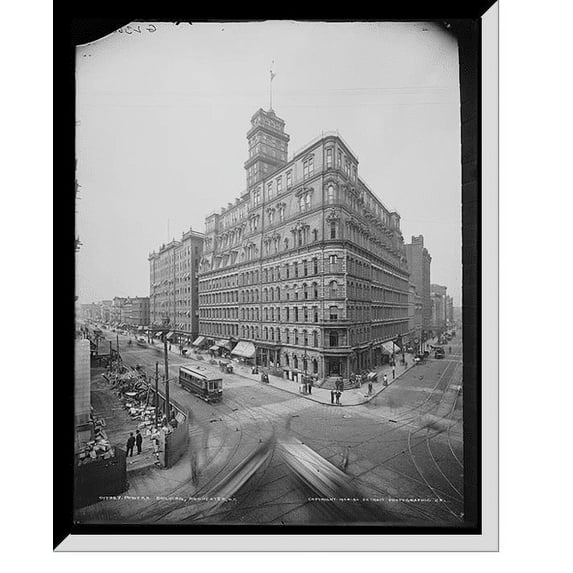 Historic Framed Print, Powers Building, Rochester, N.Y., 17-7/8" x 21-7/8"