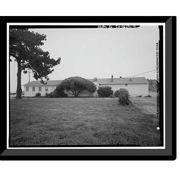 Historic Framed Print, Presidio of San Francisco, Enlisted Men's Mess Hall, Crissy Field North cantonment, Jauss Street, San Francisco, San Francisco County, CA - 5, 17-7/8" x 21-7/8"