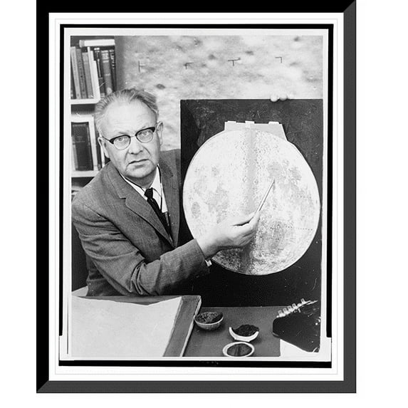 Historic Framed Print, Probing the moon, 17-7/8" x 21-7/8"